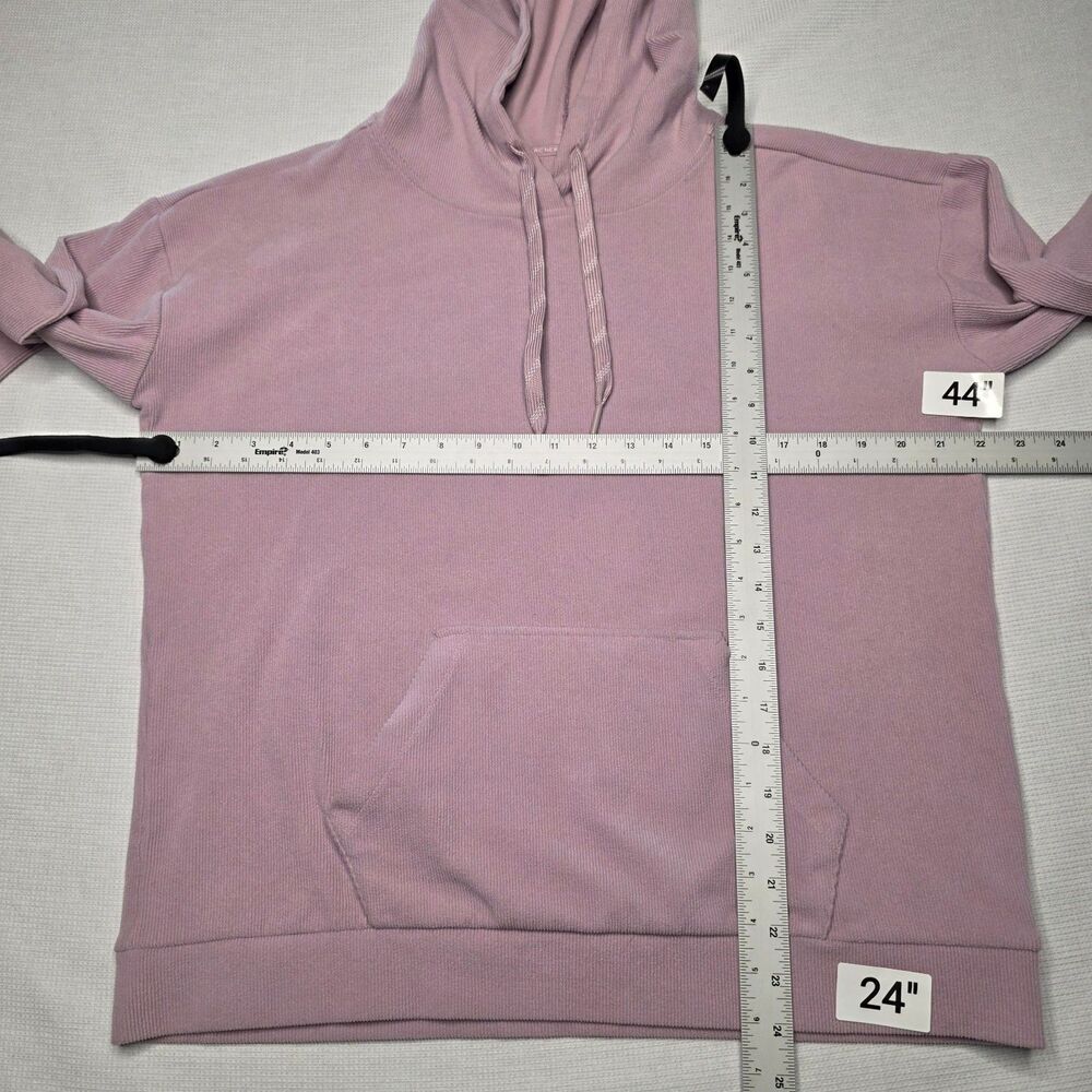 Marc New York Women’s Hooded Mauve Sweater M Kangaroo Pocket LS - Picture 3 of 13